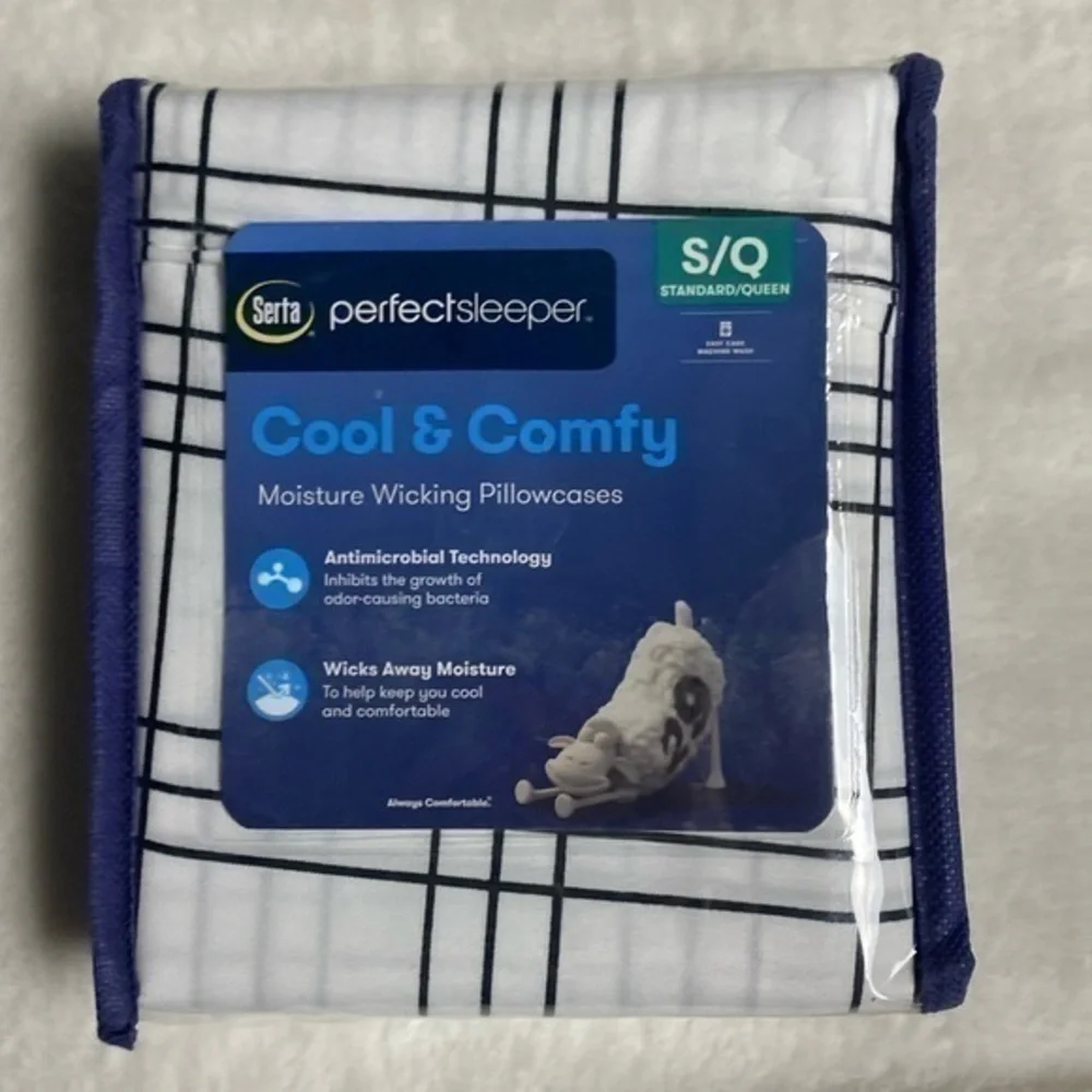 Serta perfect sleeper Cool & Comfy S/Q standard /queen 2pc 20”x30”